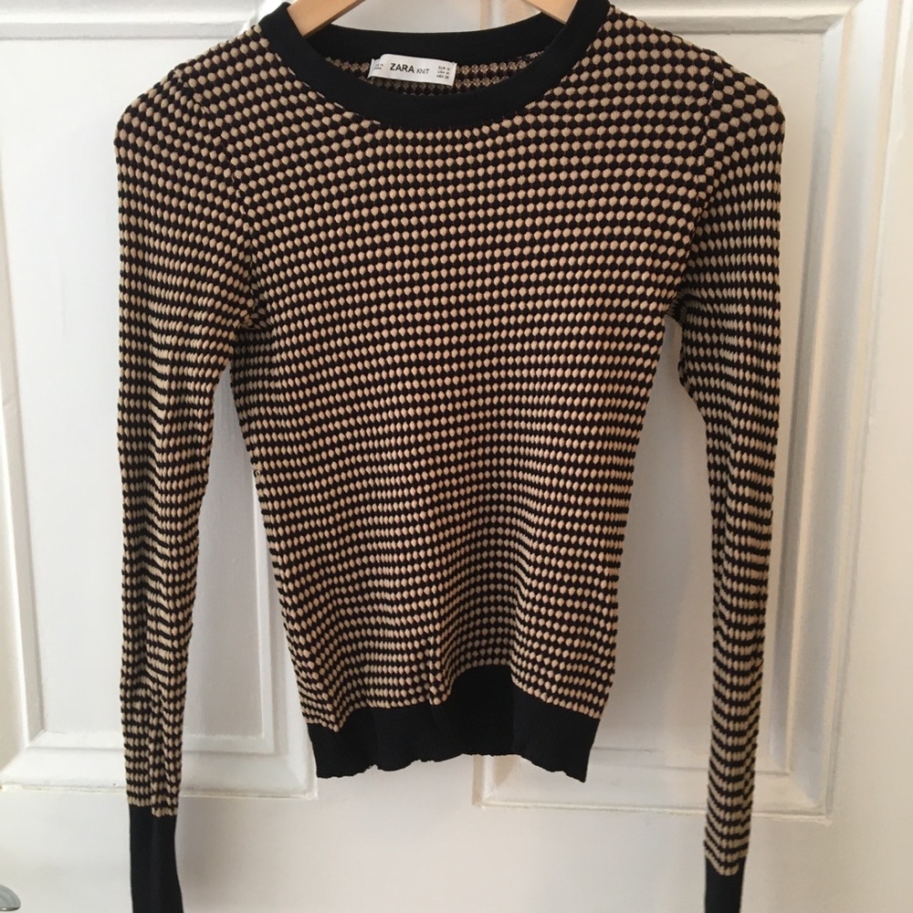 Zara knit long sleeve top